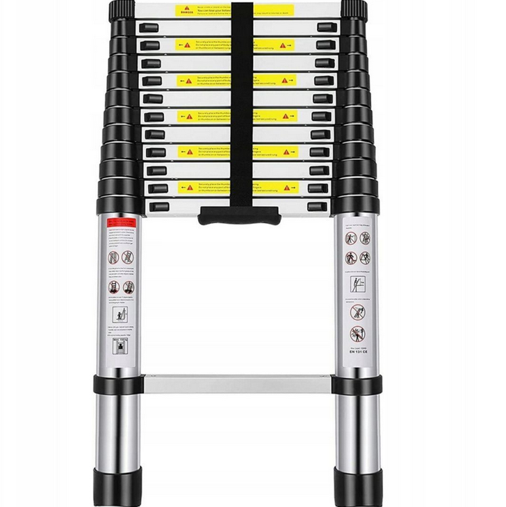 Лестница строительная телескопическая StandHeiz алюминиевая 5,4 м до 150 кг