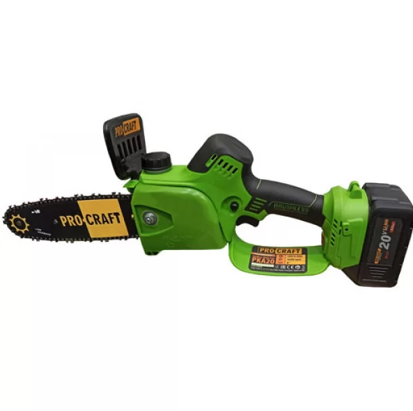 Пила цепная ProCraft с бесщеточным двигателем/аккумулятором/зарядным устройством и маслом 200 мл (PKA-20/4) - фото 3