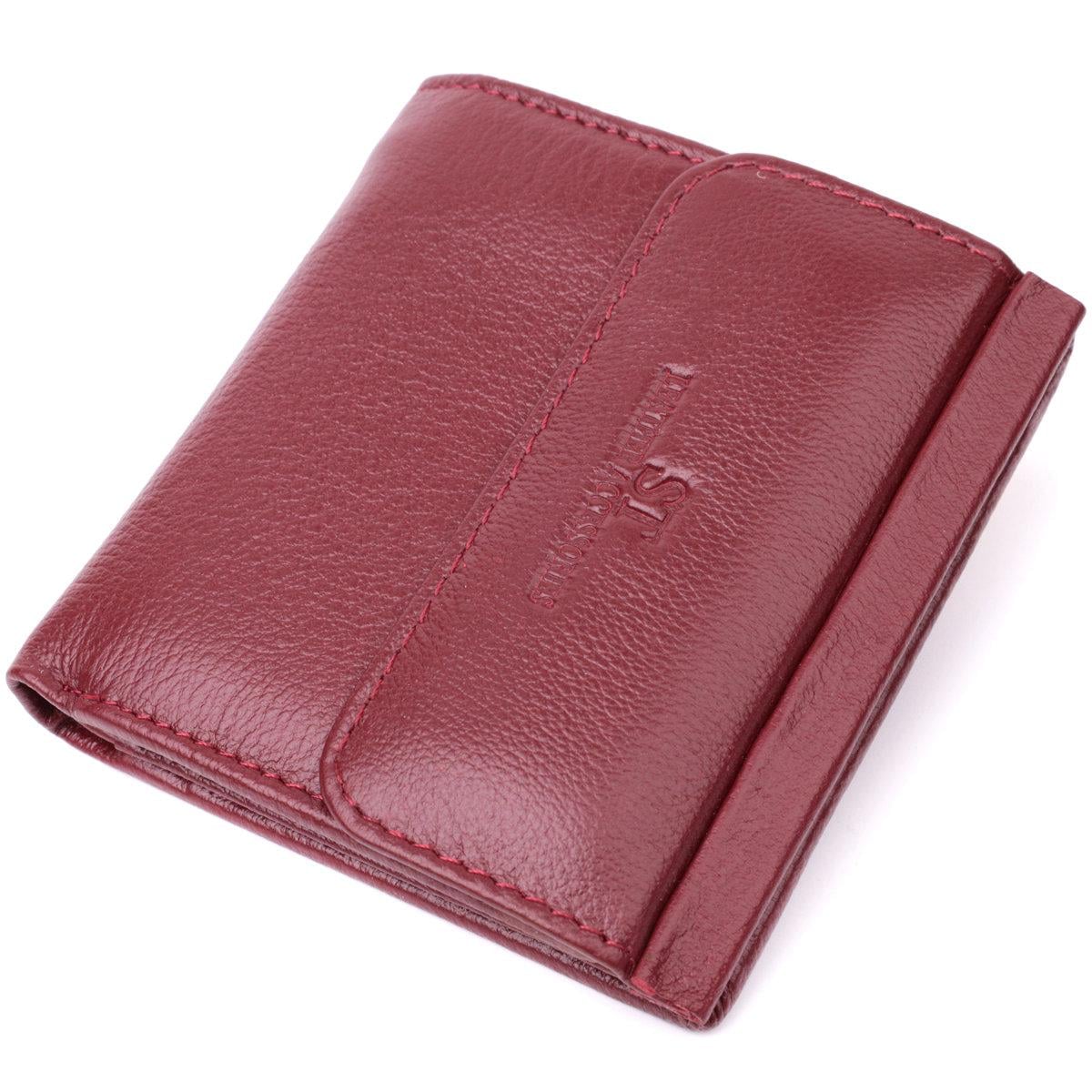 Кошелек женский ST Leather 22544 с монетницей снаружи из натуральной кожи Бордовый (168-136-22544) Кошелек женский ST Leather 22544 с монетницей снаружи из натуральной кожи Бордовый (168-136-22544)