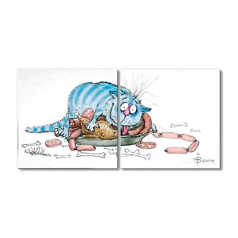 Модульная картина Обжора 2 модуля 40х60 см