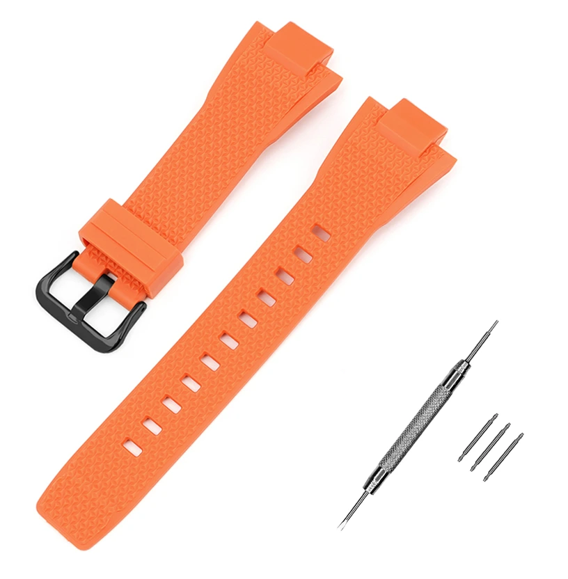 Ремінець для Casio G-Shock GST-B400 Orange Black (3957)