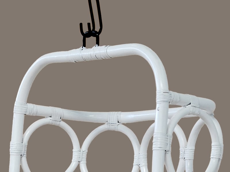 Подвесное кресло-качель Лилия-2 CRUZO натуральный ротанг Белый (kr08217) - фото 4 Подвесное кресло-качель Лилия-2 CRUZO натуральный ротанг Белый (kr08217) - фото 4