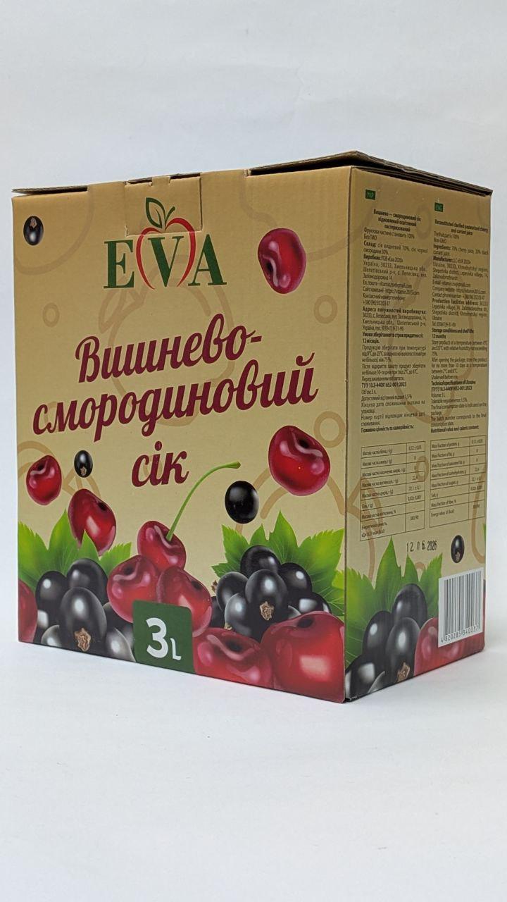 Вишнево-смородиновый сок EVA 3 л (29925283) - фото 2
