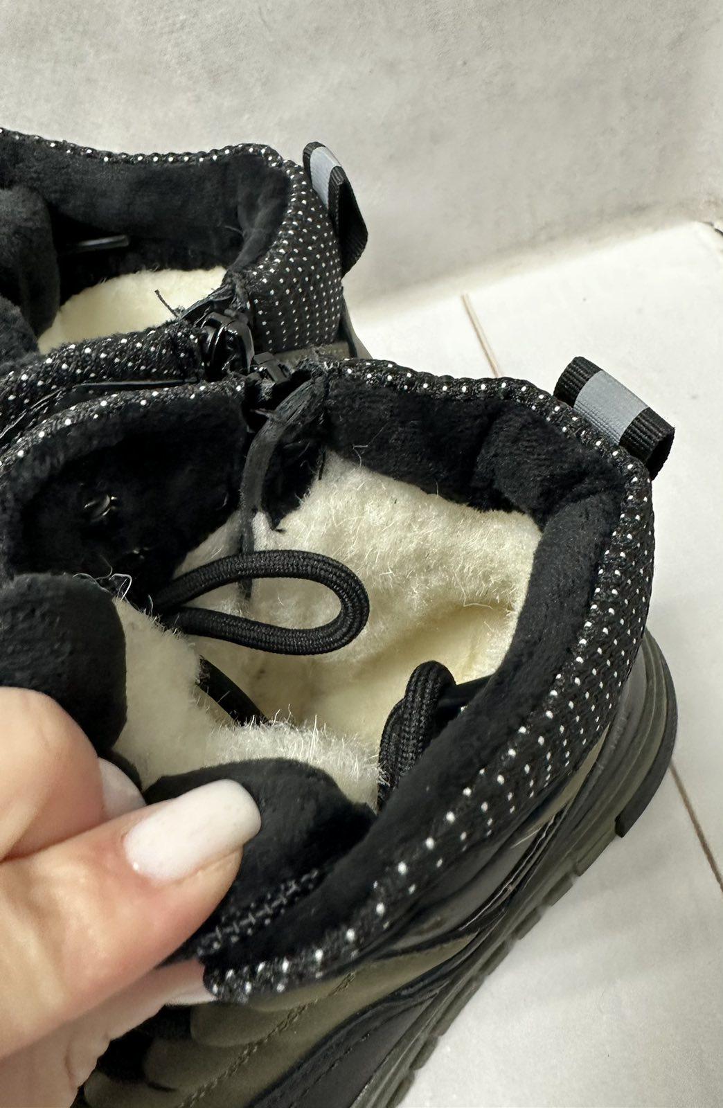 Кросівки зимові дитячі на овчині Paliament р.32 21 см Хакі - фото 2