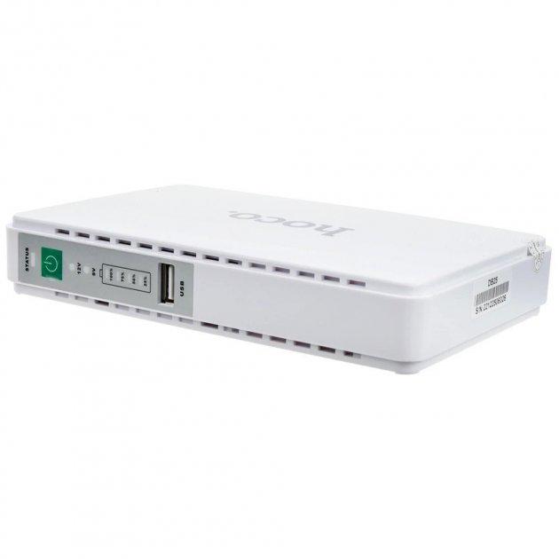 Источник бесперебойного питания для роутера Hoco DB25 UPS 8800 mAh/18W White (ME0015818) - фото 6