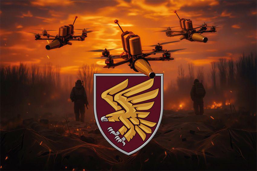 Флаг 95 ОДШБр Полесская бригада ДШВ ВСУ FPV флагжная сетка 105х70 см (16962)