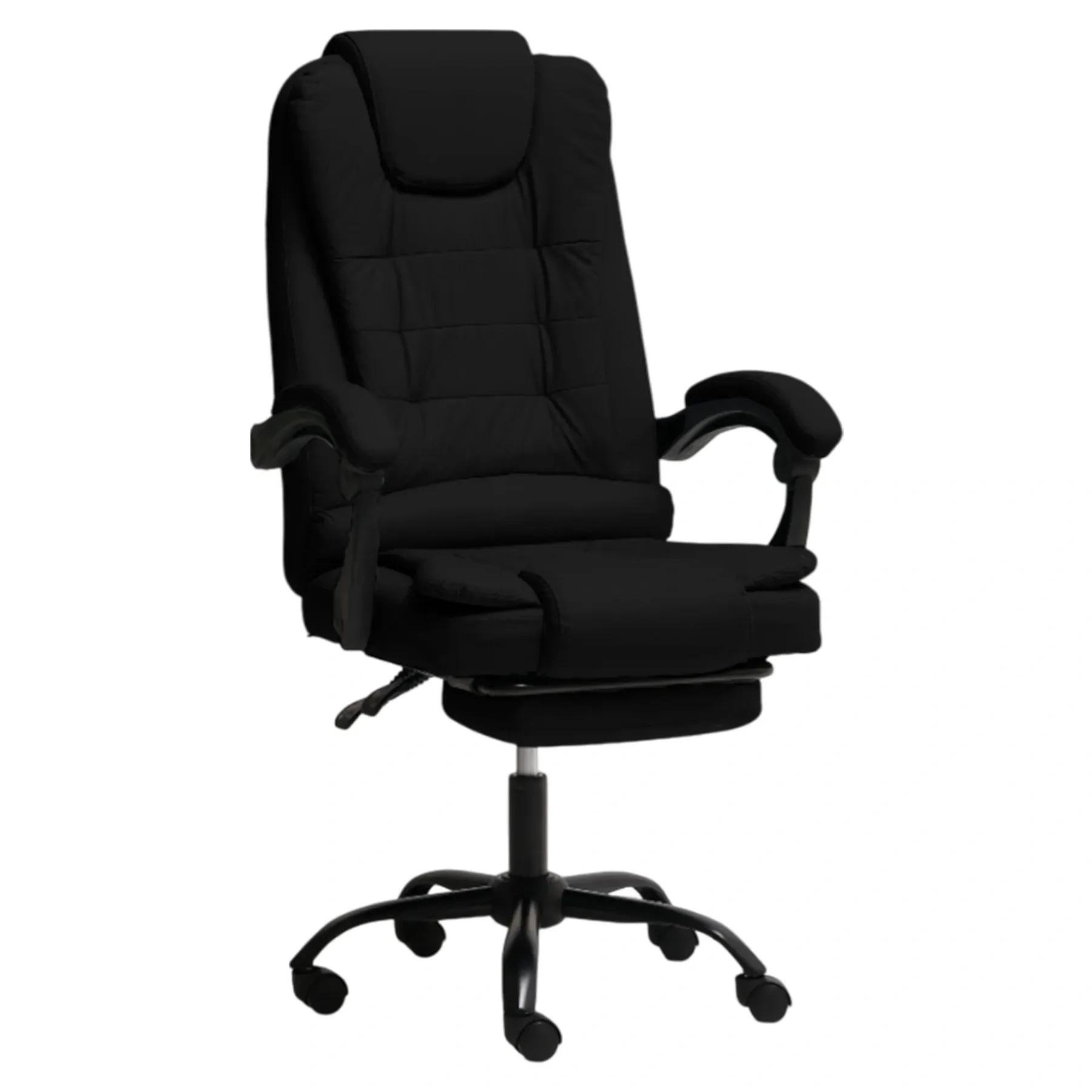 Крісло офісне з екошкіри посилене Чорний (381926)