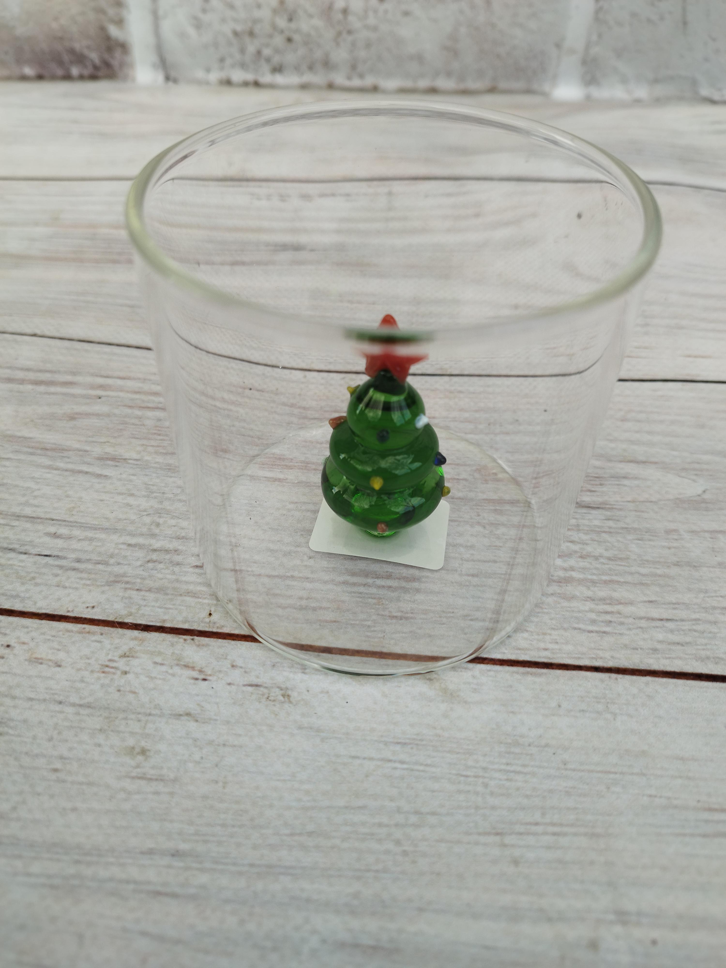 Стакан новогодний с фигуркой внутри Olens Зеленая елка 310 мл (102-1176) - фото 2 Стакан новогодний с фигуркой внутри Olens Зеленая елка 310 мл (102-1176) - фото 2