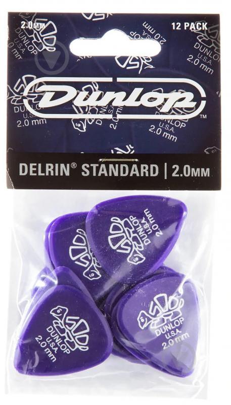 Медиаторы Dunlop 41P2.0 Delrin 500 Standard Plectrum Player's Pack 2.0 mm (12 шт.)