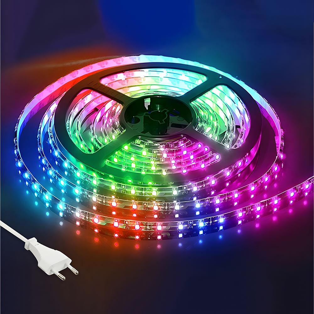 Світлодіодна стрічка зовнішня SMD 5050 8 м 60 LED на метр 220В статичний режим IP65 Мультиколор