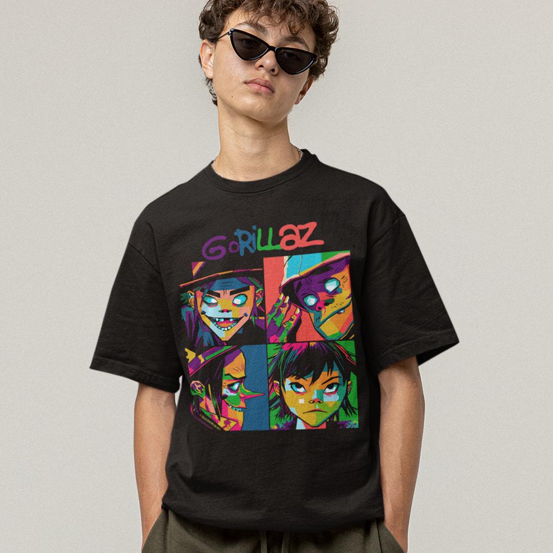 Футболка унисекс Gorillaz S Черный (32700991)