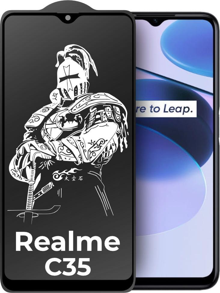 Защитное стекло King Fire Realme C35 (Full Glue) Black (30292)