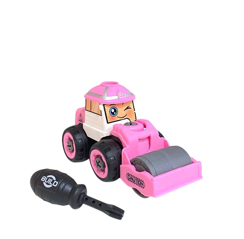 Машинка конструктор-детская Limo Toy LY032C на шурупах спецтехника с отверткой Каток (2300903189)