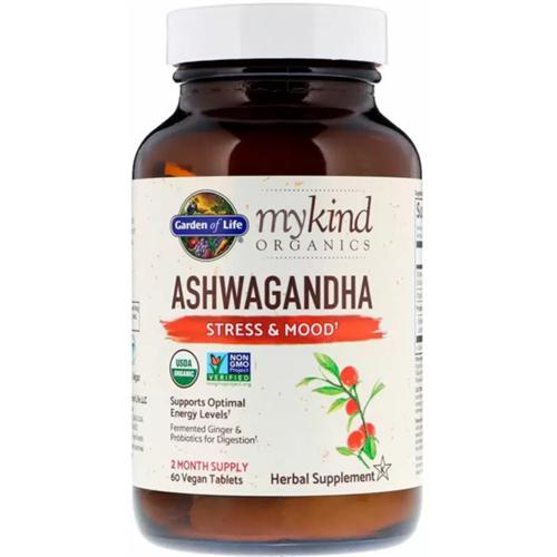 Ашваганда Garden of Life Ashwagandha MyKind Organics 60 таб. (000013451)