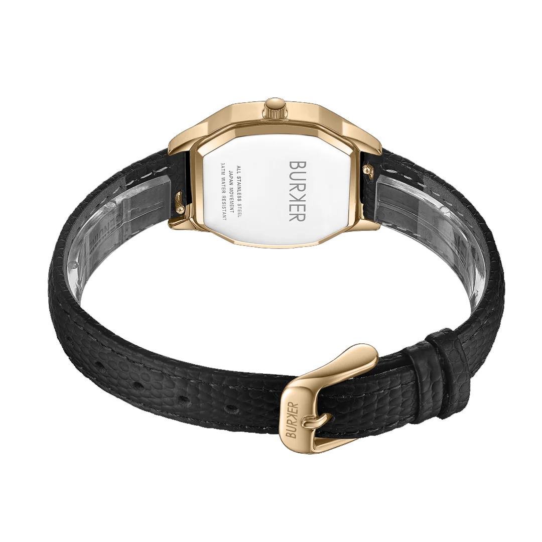 Годинник жіночий BURKER Julia Gold Black Leather (0434) - фото 2 Годинник жіночий BURKER Julia Gold Black Leather (0434) - фото 2