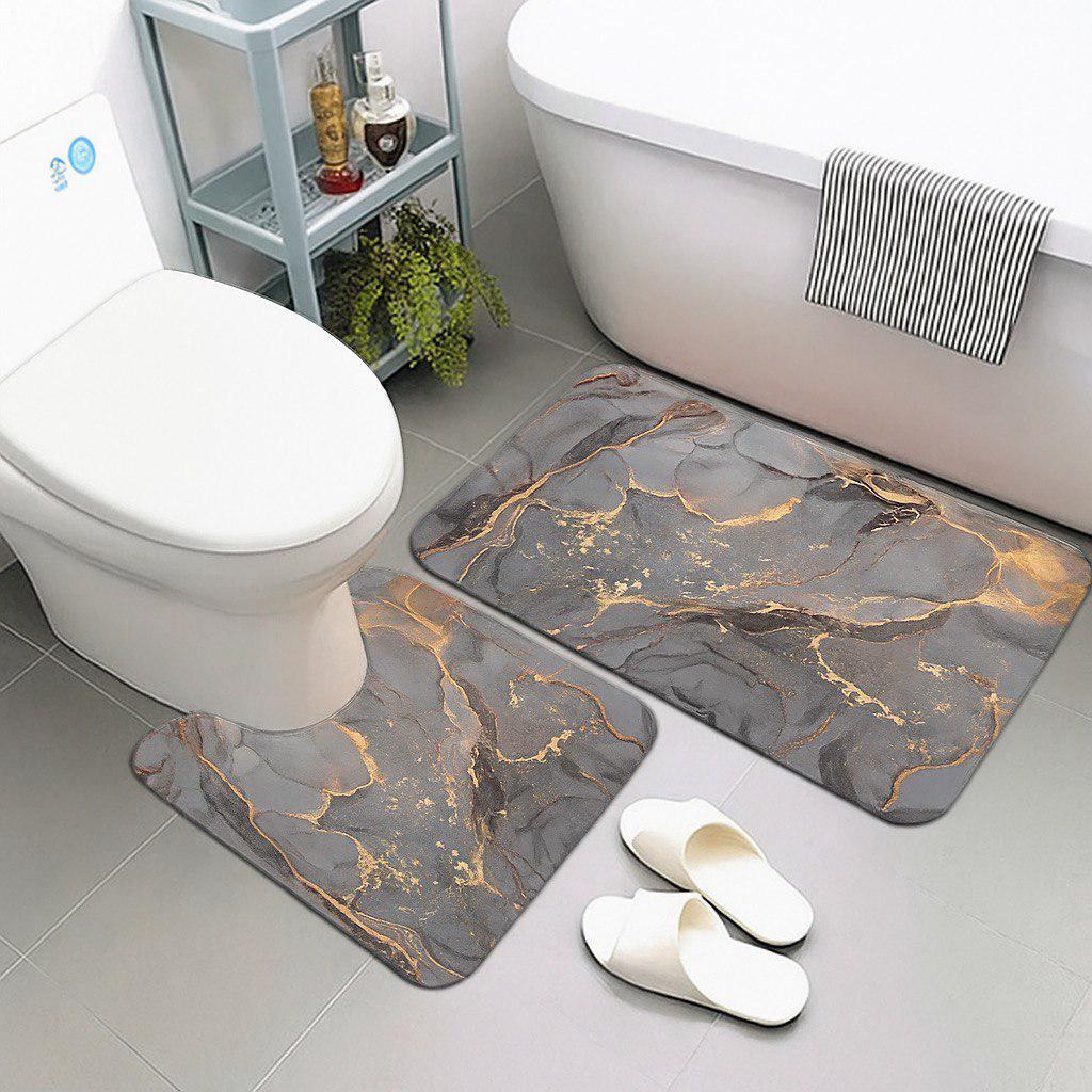 Набор ковриков для ванной/туалета MARMUR 2в1 диатомитовый 80х50/55х50 см Серый (NKD003Gray) - фото 1 Набор ковриков для ванной/туалета MARMUR 2в1 диатомитовый 80х50/55х50 см Серый (NKD003Gray) - фото 1