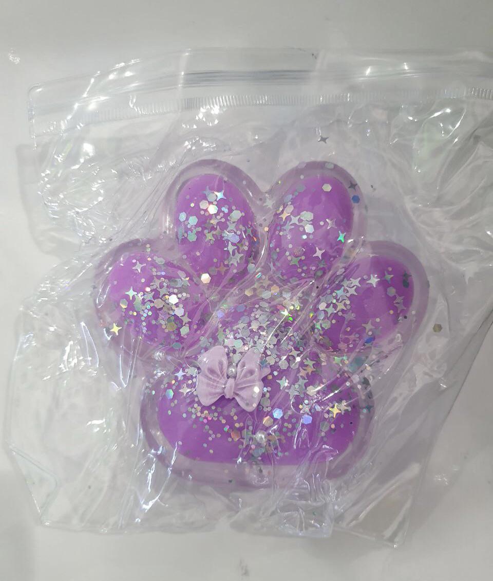 Сквиш Таба лапка гигант 12 см Прозрачно-фиолетовый (2122) - фото 3