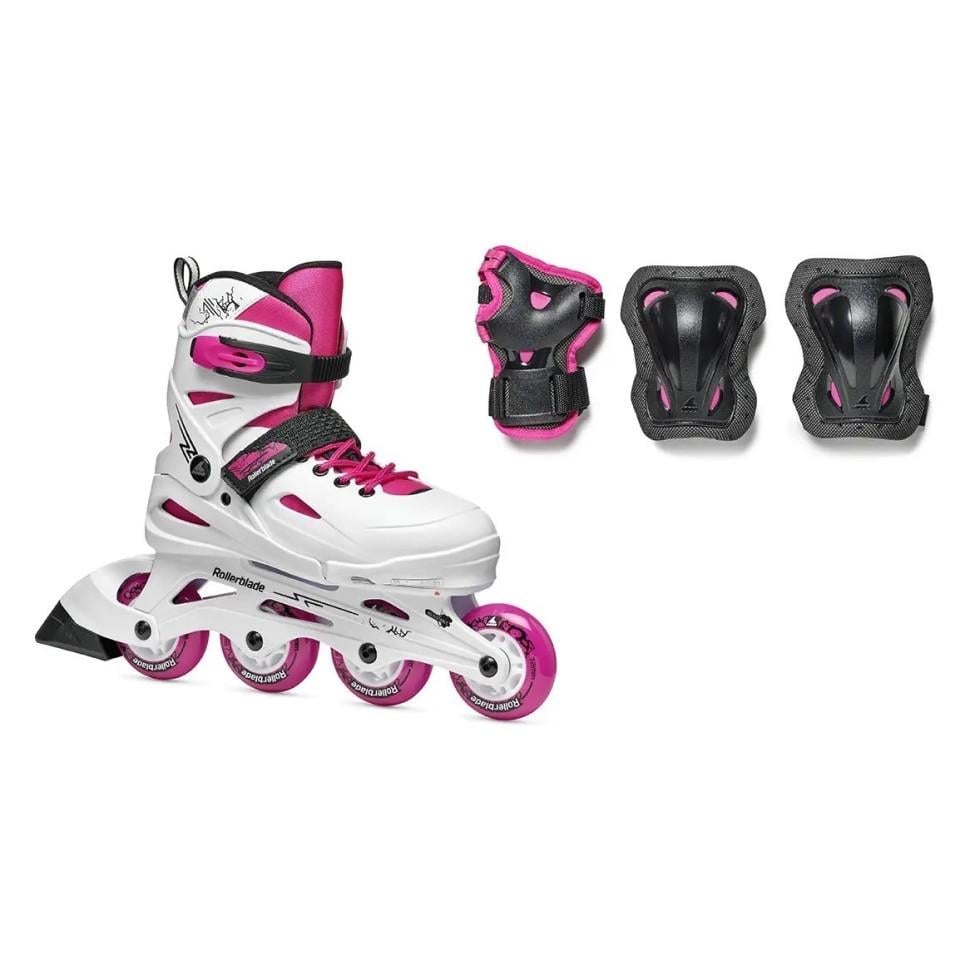 Ролики Rollerblade Fury Combo 2023 р. 33-38 Белый/Розовый