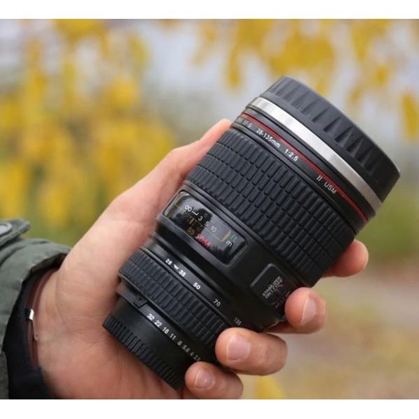 Термочашка у вигляді об'єктива Canon EF 24-105 Чорний (2908) - фото 5