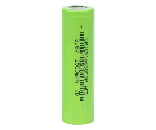 Батарея аккумуляторная 18650 2500mAh 3,6V Green Батарея аккумуляторная 18650 2500mAh 3,6V Green