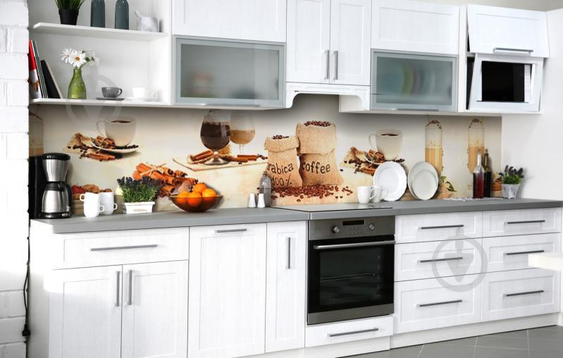 Скинали на кухню Zatarga «Арабика свежей обжарки» 600х2500 мм виниловая 3Д наклейка кухонный фартук Скинали на кухню Zatarga «Арабика свежей обжарки» 600х2500 мм виниловая 3Д наклейка кухонный фартук