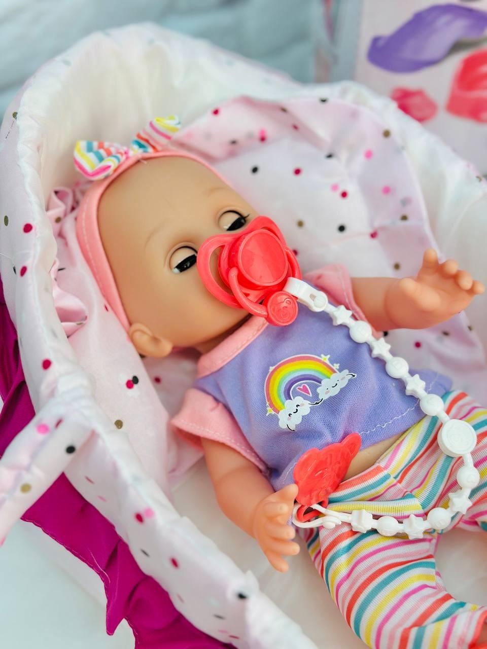 Лялька-пупс Бебі борн 30 см з набором по догляду/горщиком/пляшечкою/підгузком/соскою (2751691728) - фото 5 Лялька-пупс Бебі борн 30 см з набором по догляду/горщиком/пляшечкою/підгузком/соскою (2751691728) - фото 5