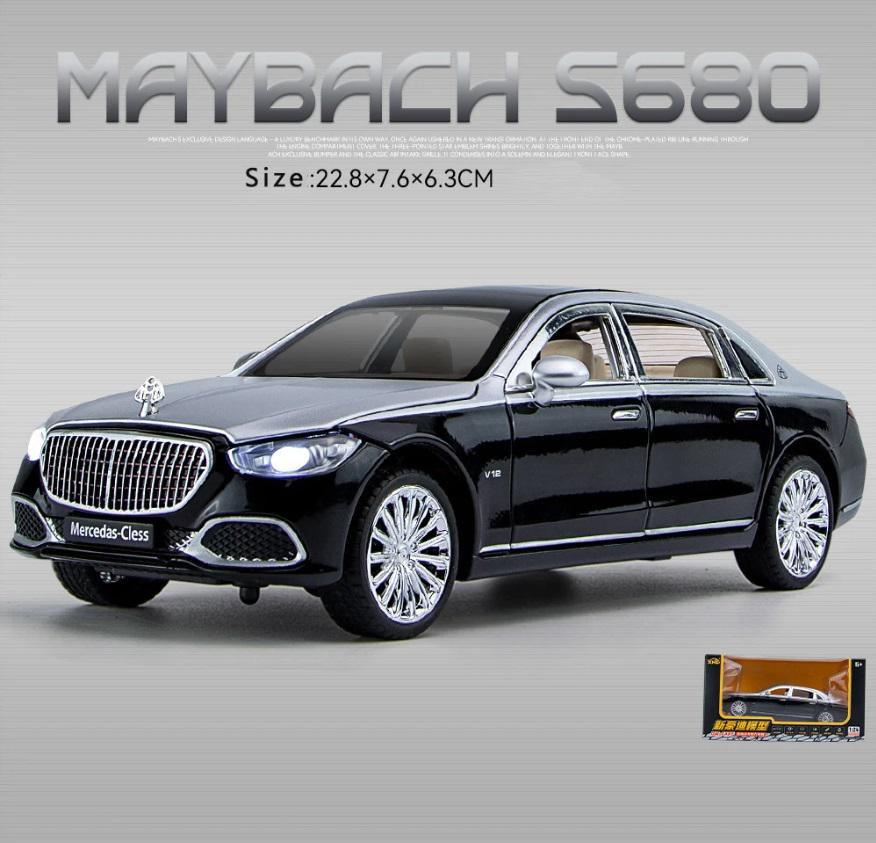 Модель автомобіля масштабна Mercedes Benz Maybach S680 металева 1:24 Золотисто-червоний (21572912) - фото 8