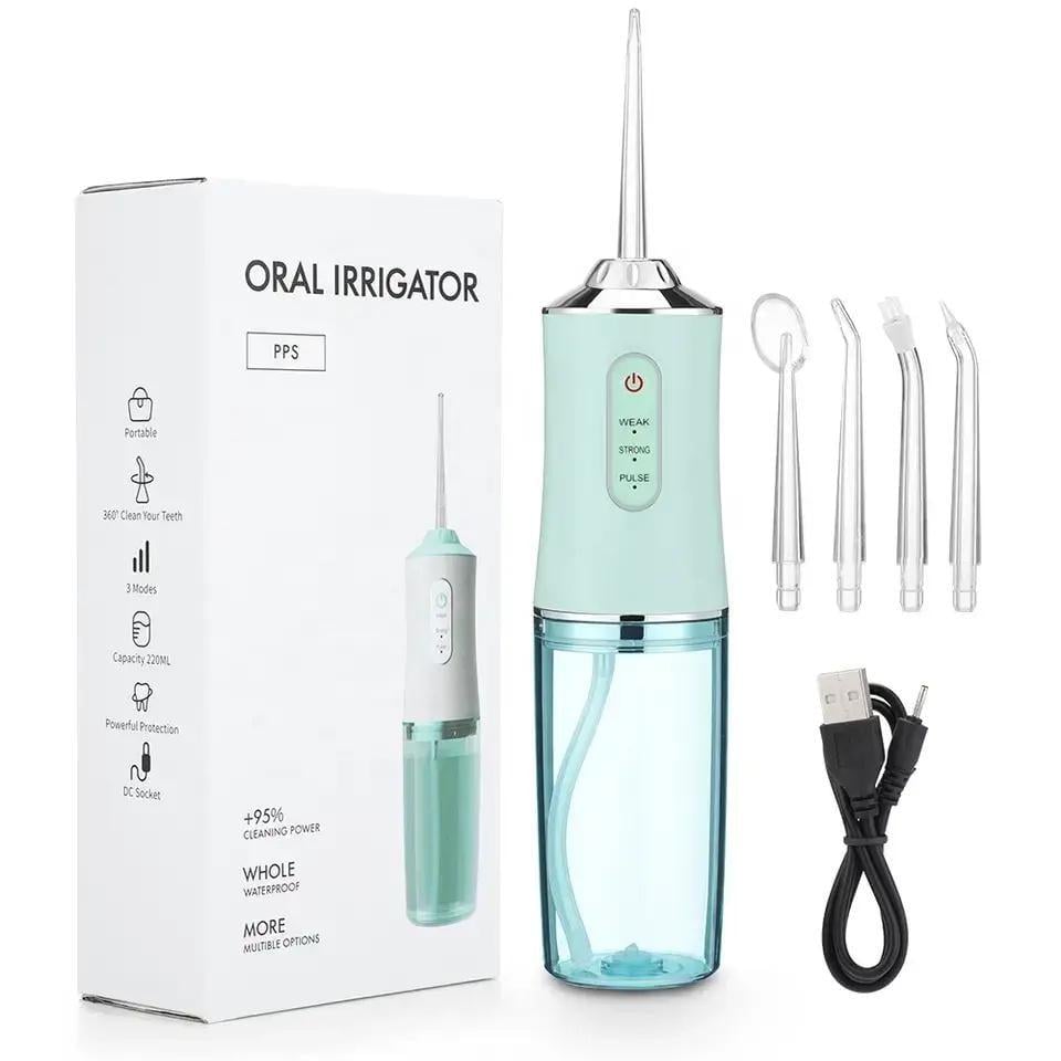Іригатор електричний Oral Irrigator портативний Зелений (SJ-32-Green)