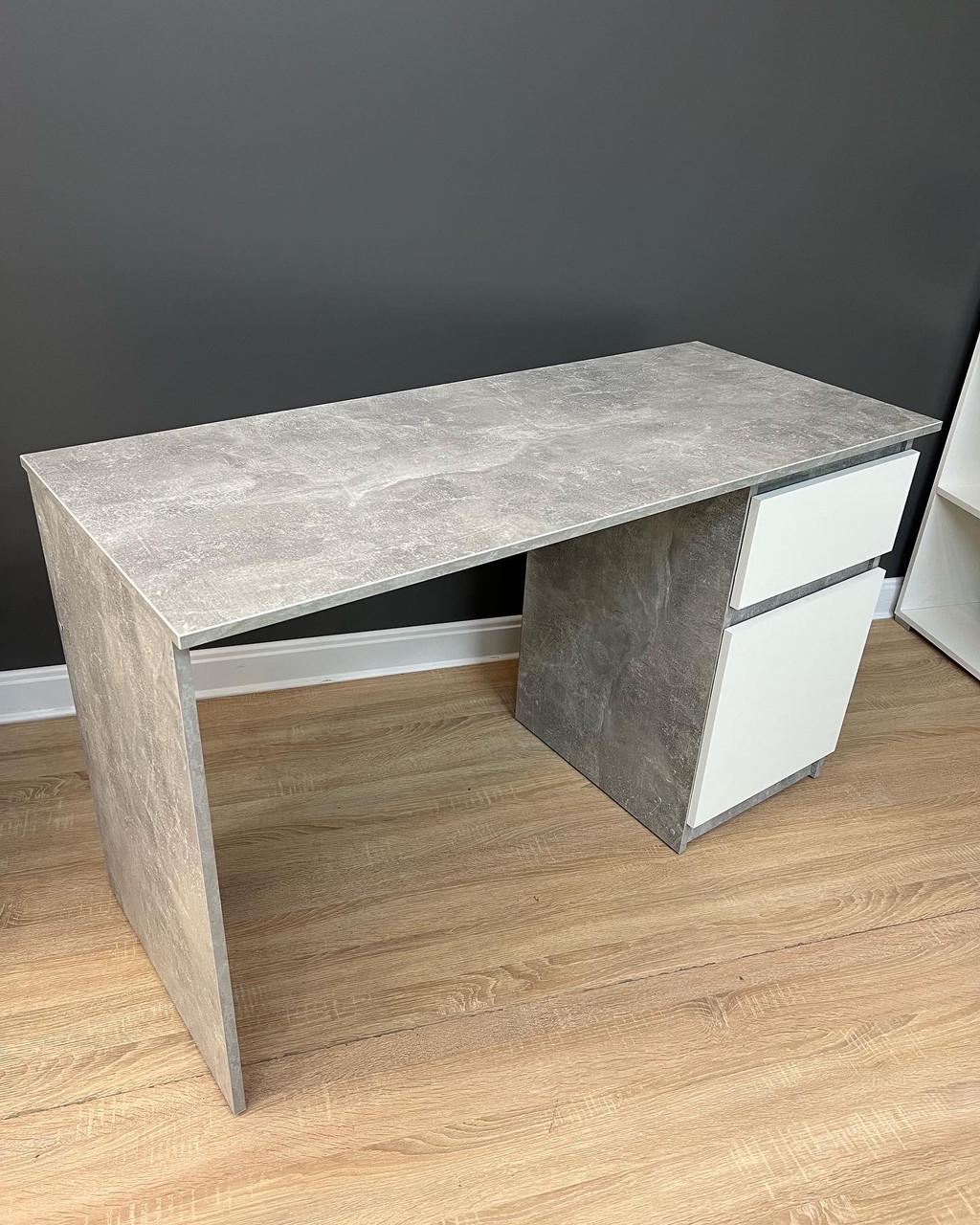 Стіл письмовий без ручок Лайт 1250х750х530 мм Бетон/Білий - фото 3 Стіл письмовий без ручок Лайт 1250х750х530 мм Бетон/Білий - фото 3