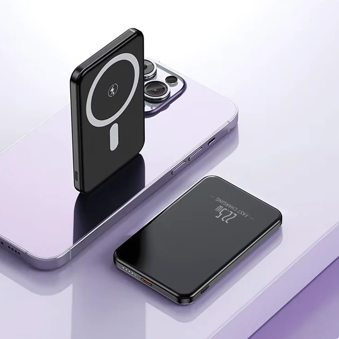 Повербанк магнітний ультратонкий з бездротовою зарядкою 10000 мАг 20 Вт Black (Powerbank_1_Black) - фото 8 Повербанк магнітний ультратонкий з бездротовою зарядкою 10000 мАг 20 Вт Black (Powerbank_1_Black) - фото 8