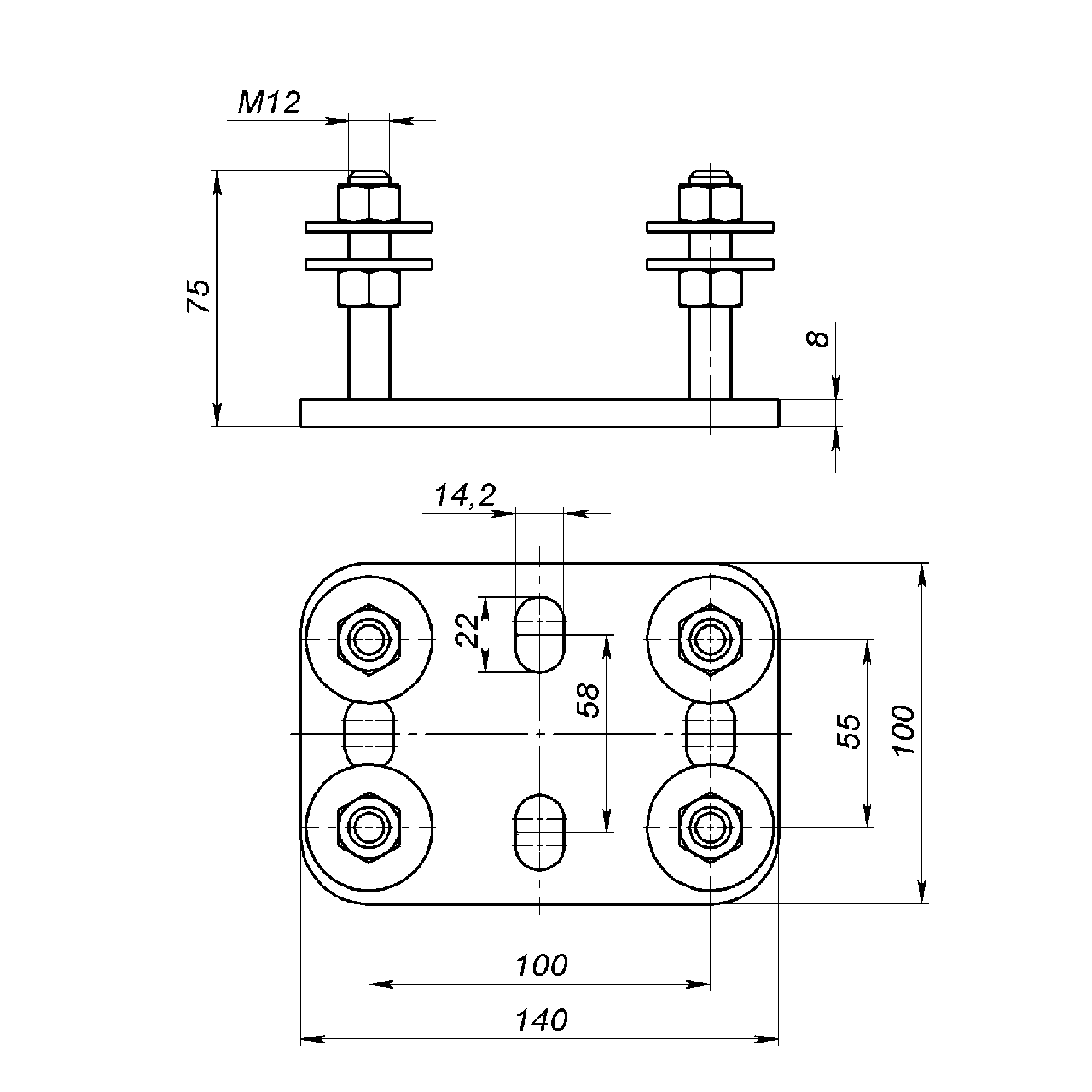 Регулююча опора Roll Grand комплект для закріплення і регулювання кареток воріт 2 шт. - фото 2