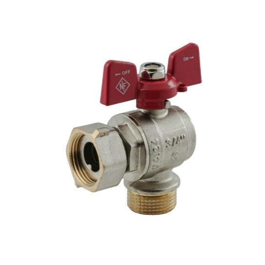 Кран шаровой угловой Nolf Classic NFC.841-08 3/4" с накидной гайкой (NF3159) Кран шаровой угловой Nolf Classic NFC.841-08 3/4" с накидной гайкой (NF3159)