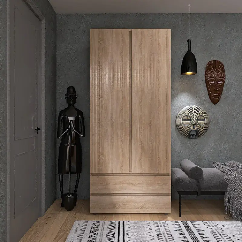 Шкаф двухдверный Еверест Лайт Дуб сонома (26813109)