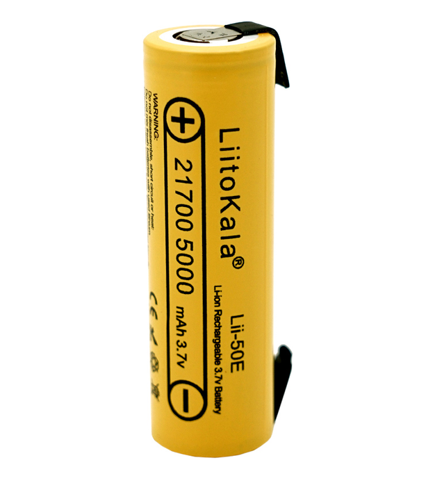 Аккумулятор Liitokala 21700 под пайку Lii-50Е 3,7V 5000 mAh Желтый Аккумулятор Liitokala 21700 под пайку Lii-50Е 3,7V 5000 mAh Желтый