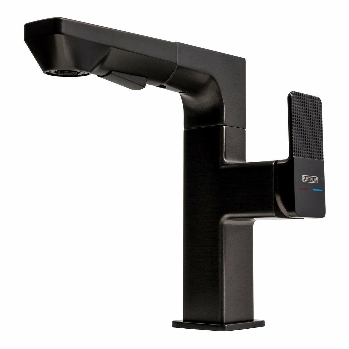 Змішувач для рукомийника Platinum A238 з індикатором Чорний (PLTM-SP000041417)