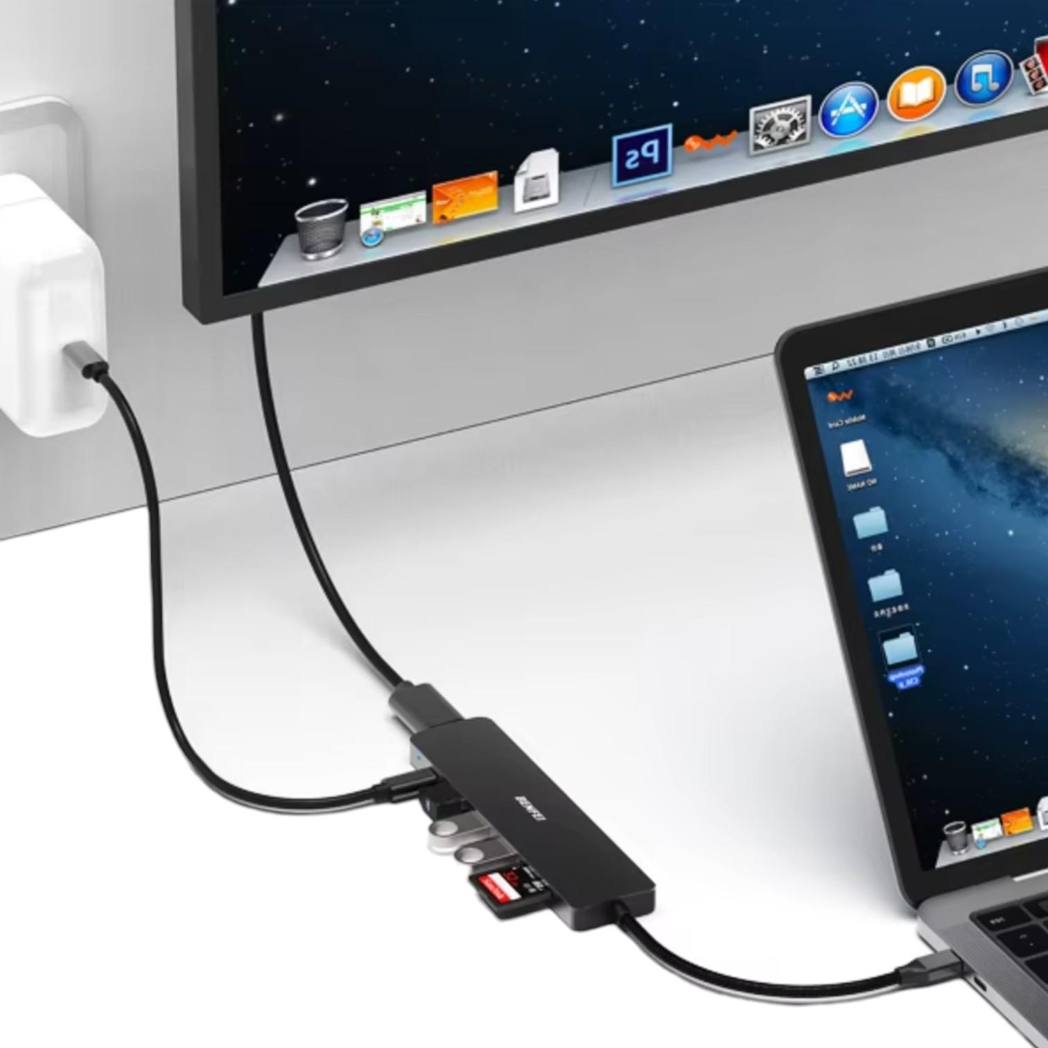 Хаб USB Type-C 7в1 3хUSB 3.0 HDMI SD TF Type-C PD (01_K05020213443) - фото 7