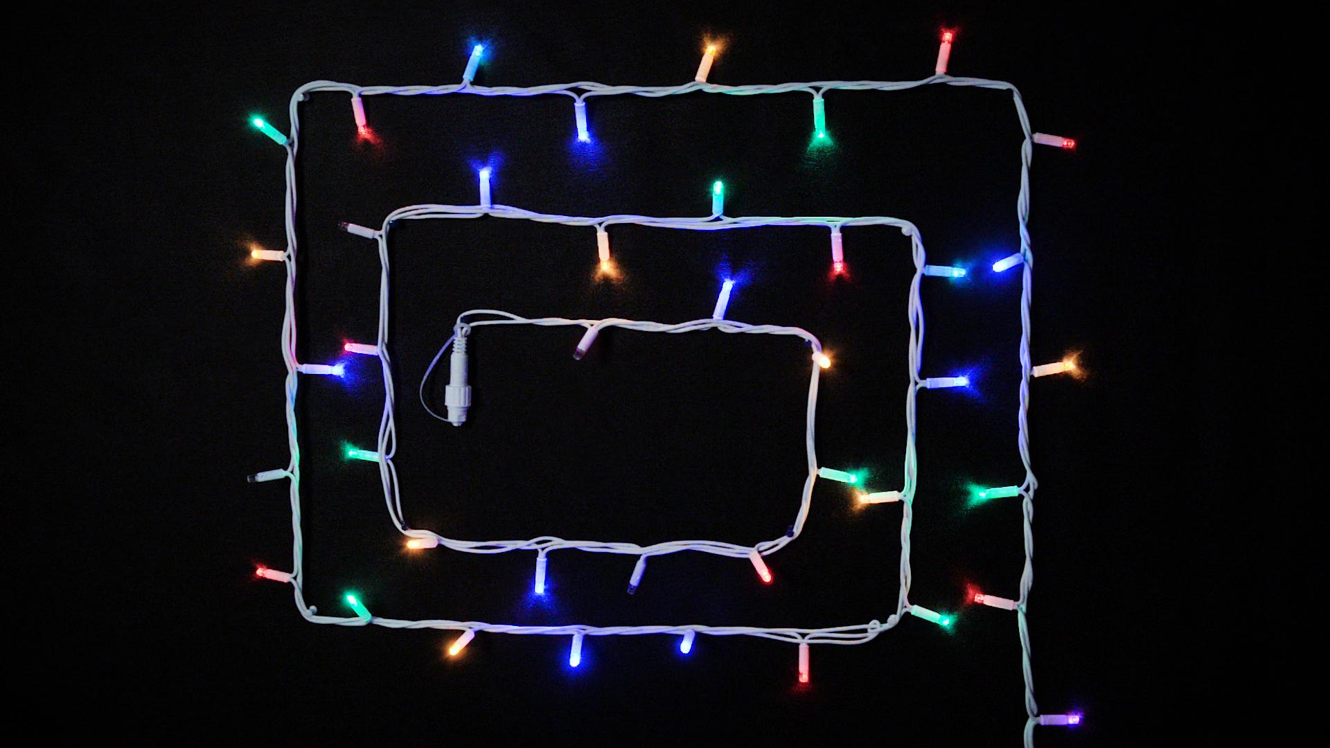 Гірлянда зовнішня Delux String 100 LED IP44 EN нитка 20 flash 2x5 м Різнокольоровий/Білий (90012974) - фото 2 Гірлянда зовнішня Delux String 100 LED IP44 EN нитка 20 flash 2x5 м Різнокольоровий/Білий (90012974) - фото 2