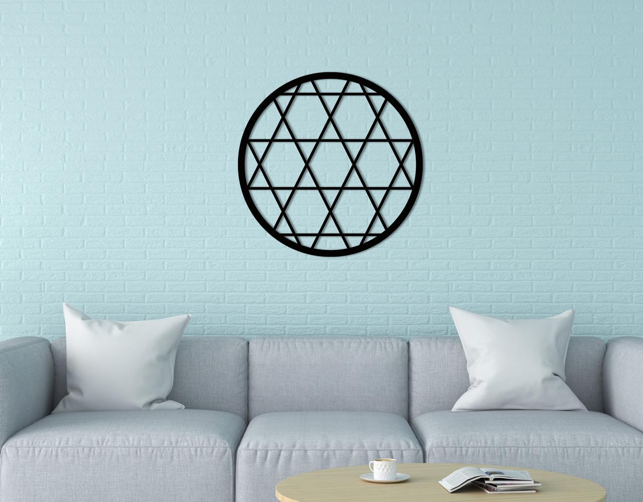 Декоративное панно на стену Upwood Decor Circle-056 07 30х30 см Black (1579530396)