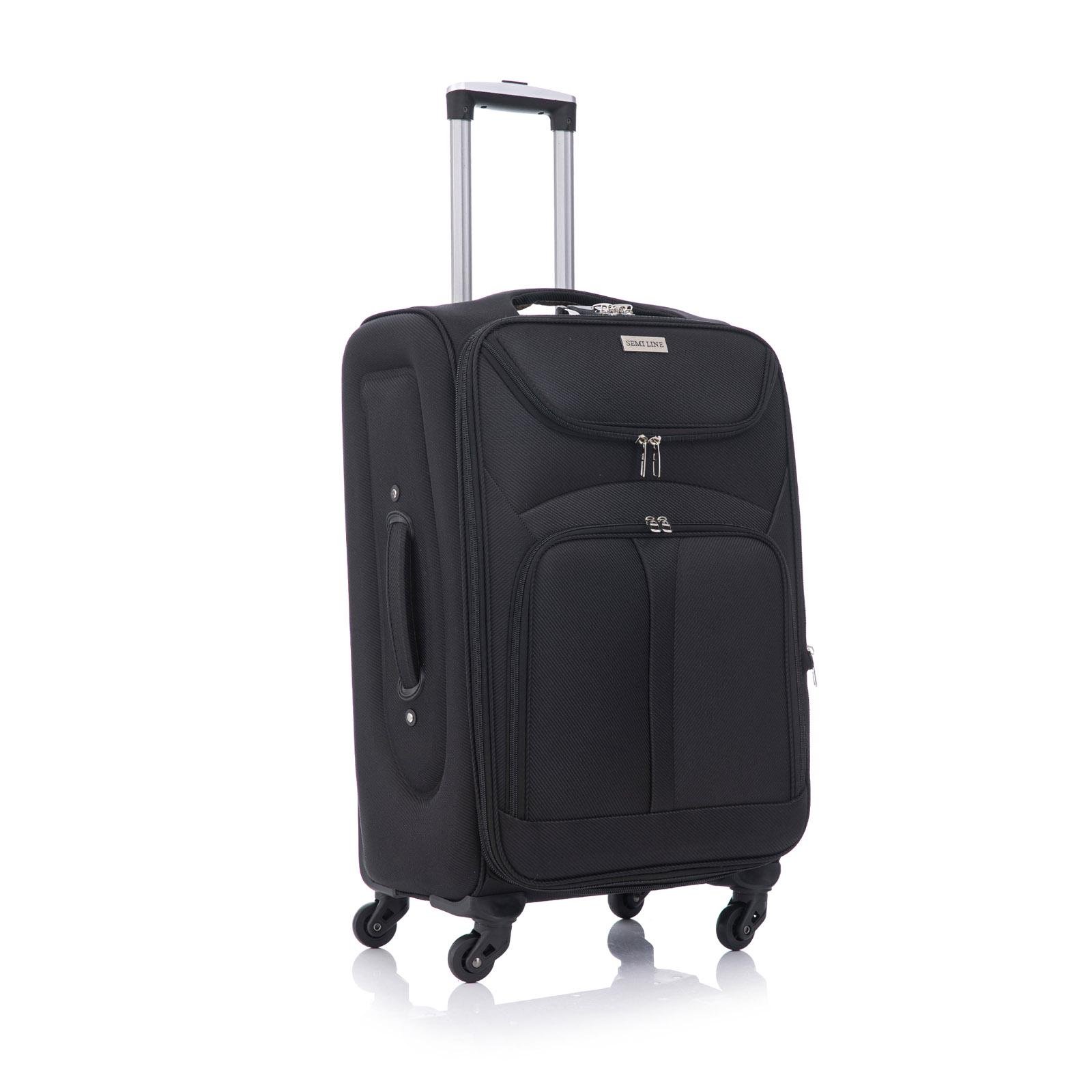 Валіза SEMI LINE 24" 66/10 л T5961-2 розширювач M 68x42x27,5 см Чорний