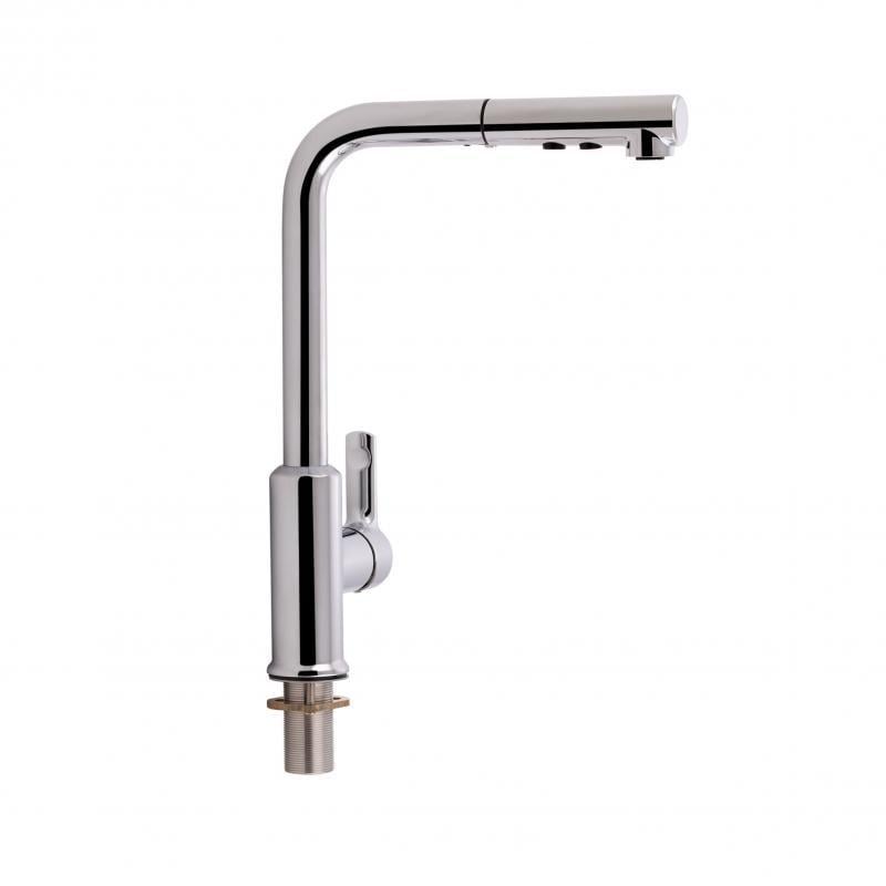 Смеситель для кухни с выдвижным изливом Q-tap Janicka 9134103FC латунь Хром (QTJAN9134103FC)