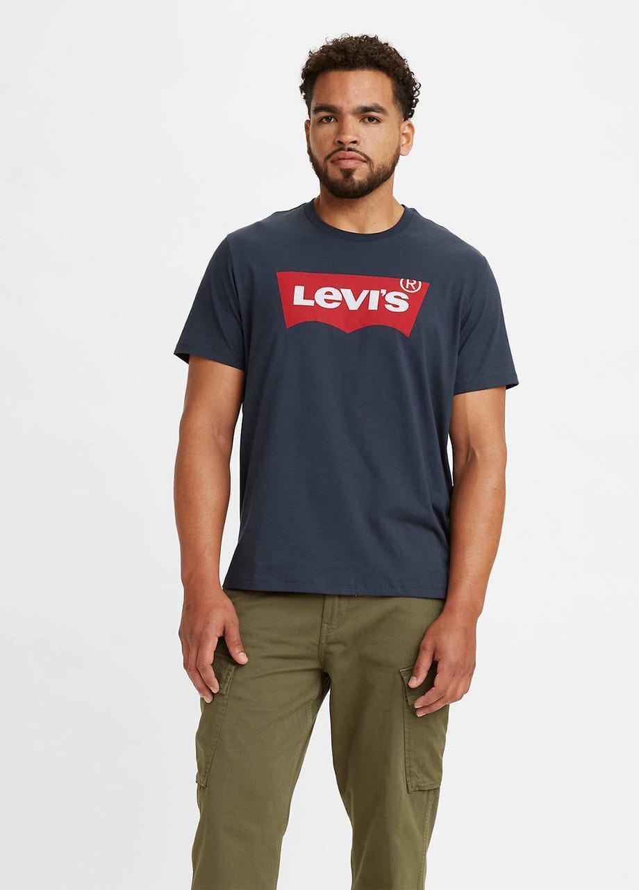 Футболка хлопковая мужская Levi's Graphic Setin Neck XXL Синий (604095765211)