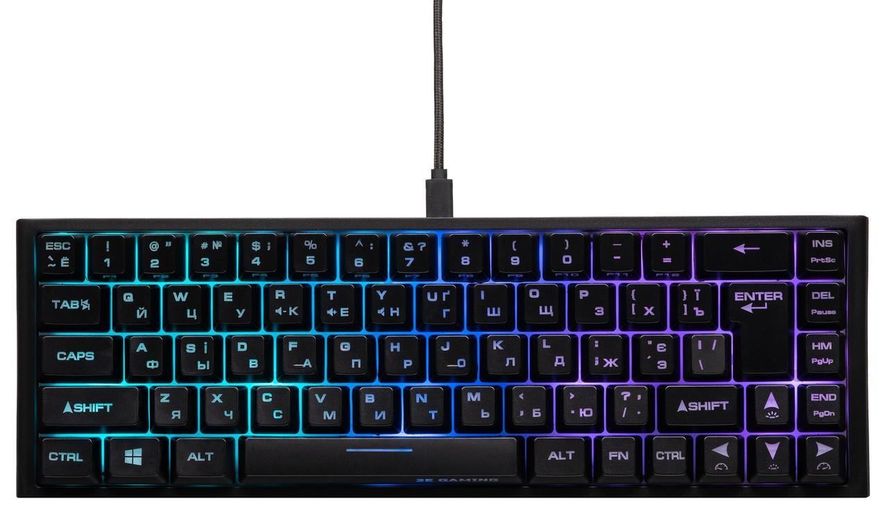 Клавіатура 2E KG350 RGB USB Чорний (2E-KG350UBK) Клавіатура 2E KG350 RGB USB Чорний (2E-KG350UBK)