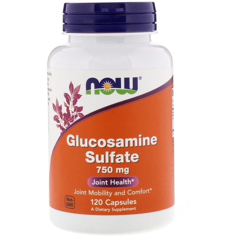 Глюкозаміну сульфат NOW Foods Glucosamine Sulfate 750 мг 120 капсул (1032747451)