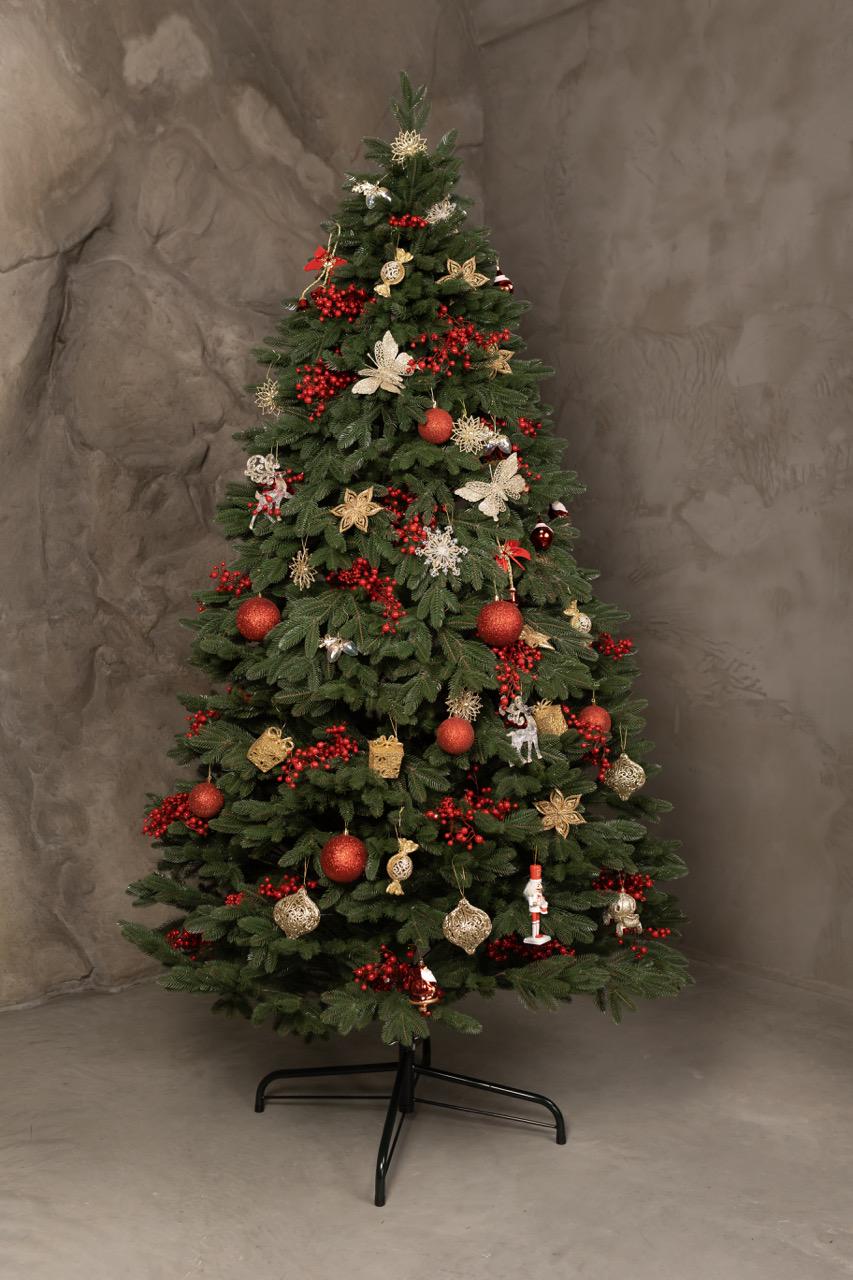 Ялинка штучна лита Букінгем з підставкою 2,10 м Зелений (26259454) - фото 2