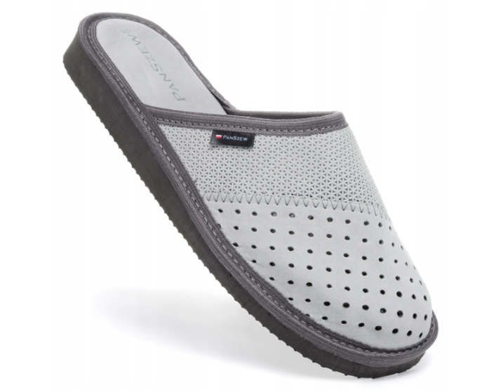 Домашние тапочки мужские PanSzew натуральная кожа р. 41 Серый (4706-41) - фото 5 Домашние тапочки мужские PanSzew натуральная кожа р. 41 Серый (4706-41) - фото 5