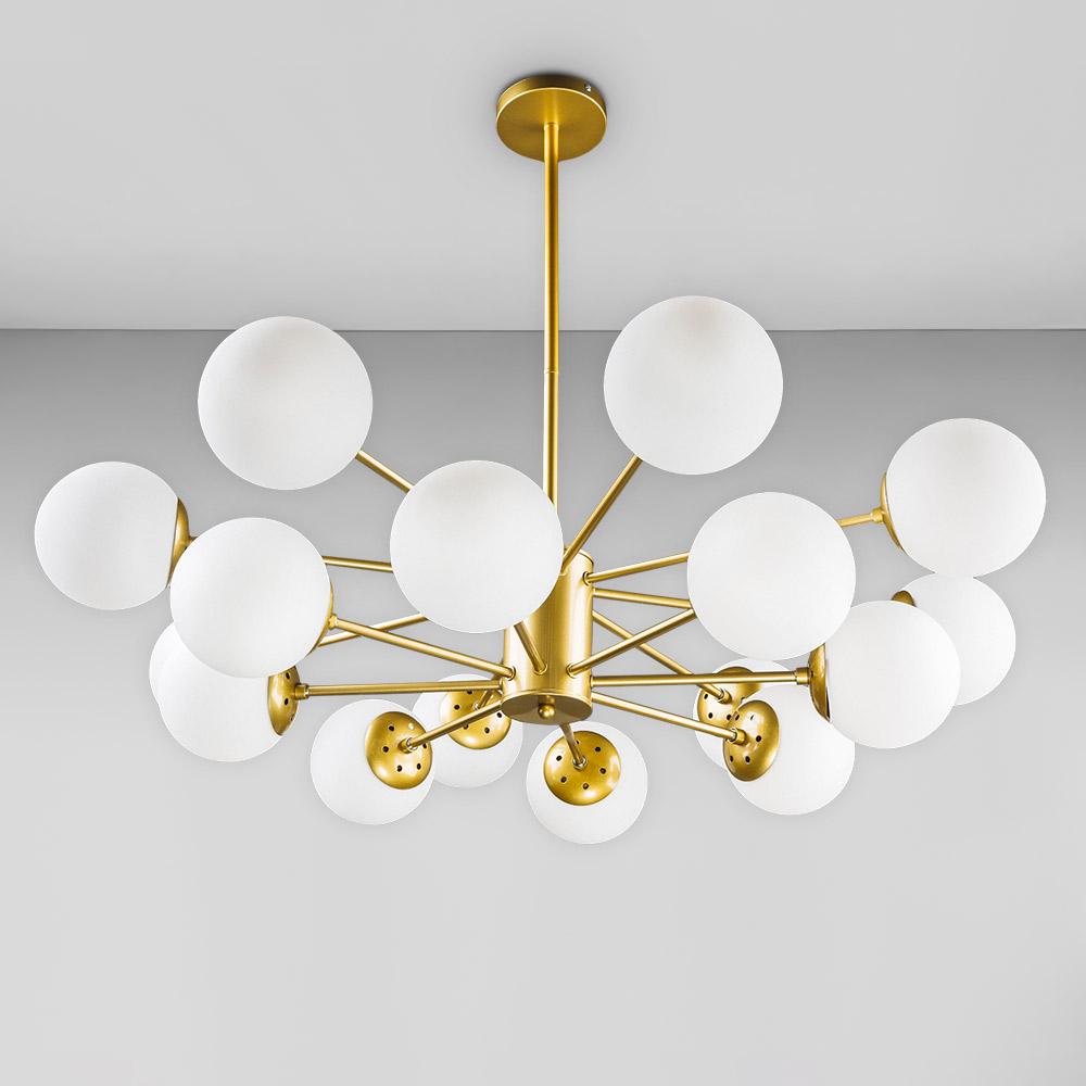 Люстра стельова молекула Light House DL-18546/16 Золотий/Білий Люстра стельова молекула Light House DL-18546/16 Золотий/Білий