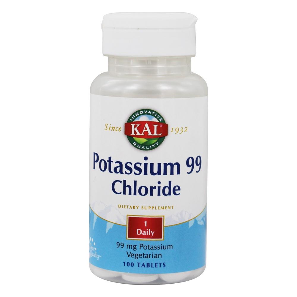 Калий KAL Potassium 99 Chloride 100 Tablets