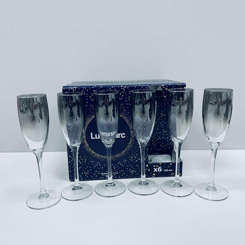 Набір келихів для шампанського Luminarc Delice Mist J9399/4 160 мл 6 шт. (2548413920)