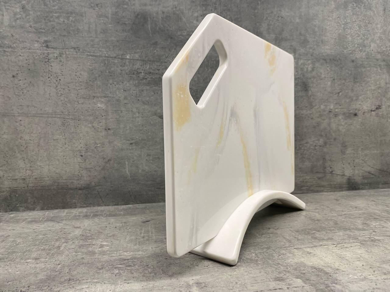 Доска кухонная Celadon на подставке из искусственного акрилового камня 350x250 мм (201) - фото 2 Доска кухонная Celadon на подставке из искусственного акрилового камня 350x250 мм (201) - фото 2