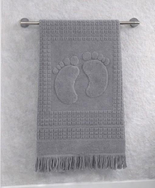 Рушник махровий для ніг 50х70 см Сірий (TC303375951)